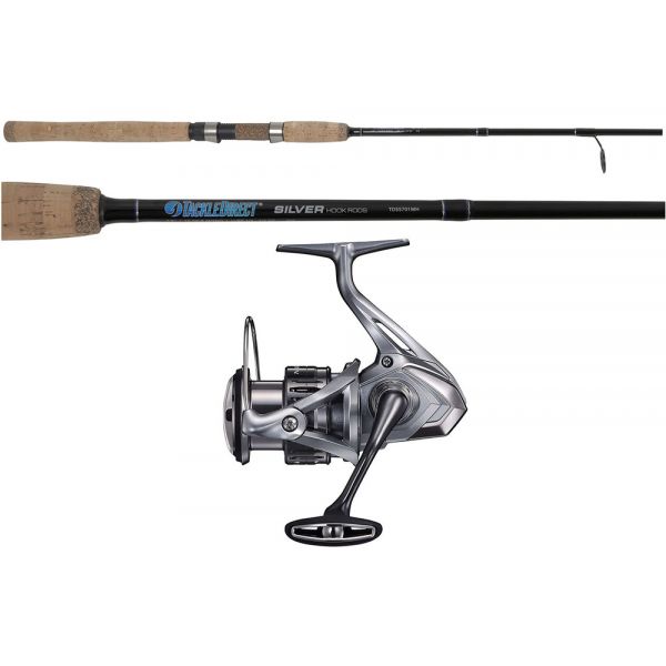 TackleDirect NAS4000XGFC/TDSS701MH Silver Hook Spinning Combo