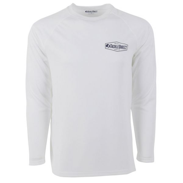 TackleDirect No B.S. Logo Performance Long Sleeve Shirt - White