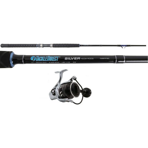 TackleDirect SLAIV4500DX/TDSBS701MH Silver Hook Boat Spinning Combo