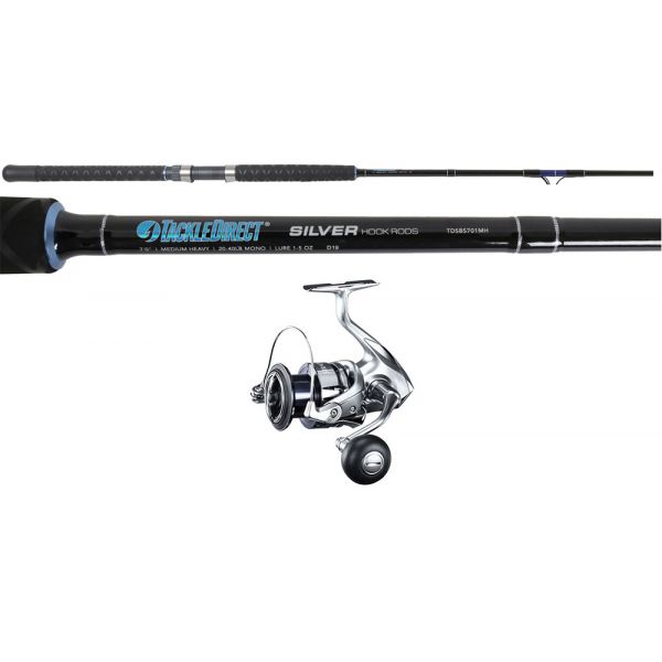 TackleDirect STC5000XGFL/TDSBS701MH Silver Hook Boat Spinning Combo