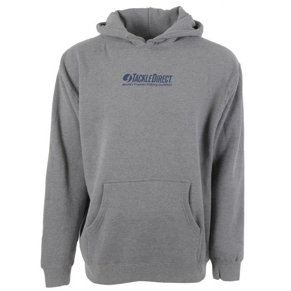 TackleDirect TDLH-GH TD Logo Hoody Gun Metal Heather/Navy 2XL