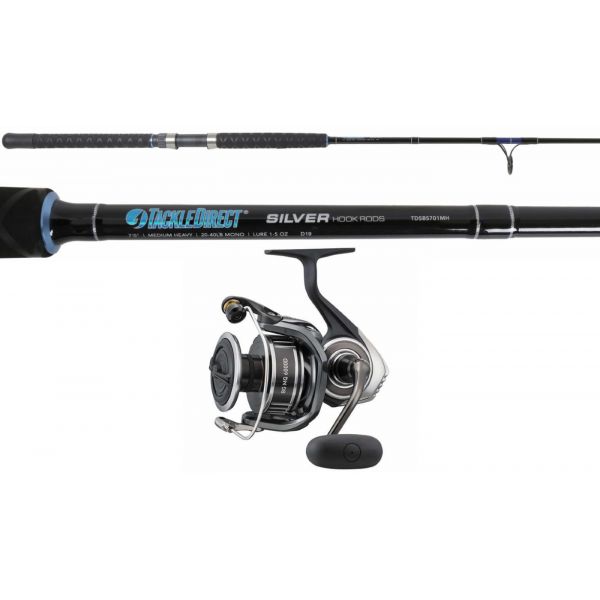 TackleDirect Silver Hook/Daiwa BGMQ6000D-H BG MQ Spinning Combo