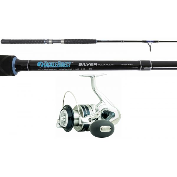 TackleDirect Silver Hook/Shimano SRG6000SWAHG Saragosa Spinning Combo