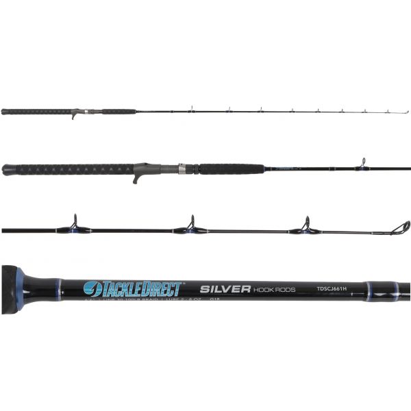 TackleDirect TDSCJ661H Silver Hook Conventional Jigging Rod