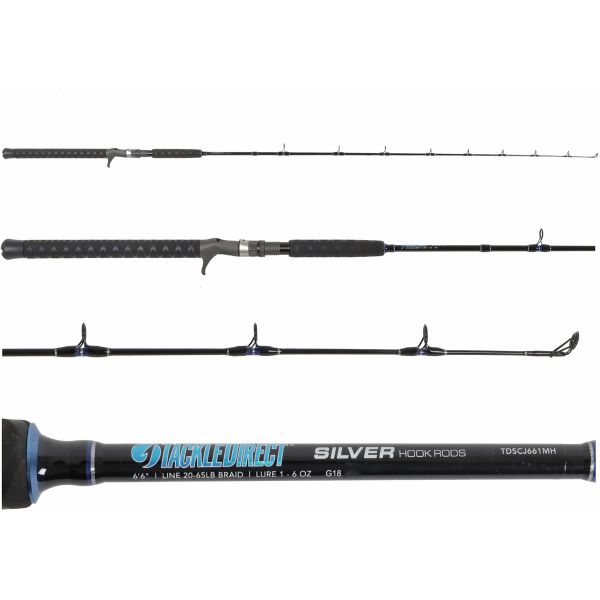 TackleDirect TDSCJ661MH Silver Hook Conventional Jigging Rod