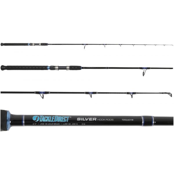 TackleDirect TDSSJ63M Silver Hook Series Spin Jigging Rod