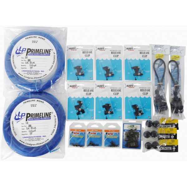 TackleDirect Triple Halyard Outrigger Rigging Kit for Light Lures