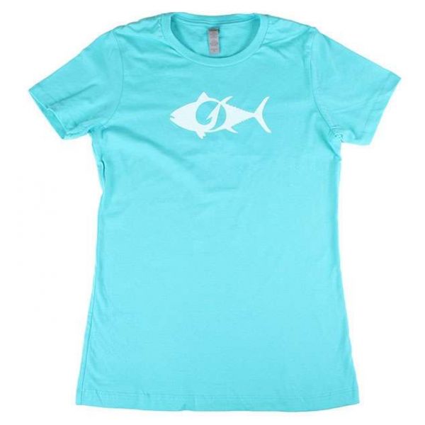 TackleDirect Tuna Logo Women's T-Shirt - Tahiti Blue - Size X-Small