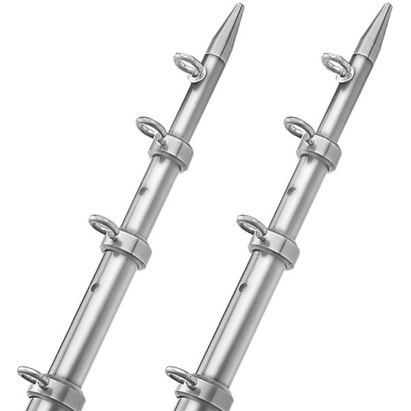 TACO 15' 1-1/2'' Tele-Outrigger Poles Silver/Silver - OT-0542VEL15-HD