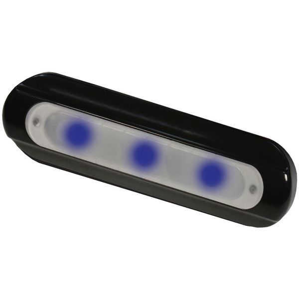 TACO LED Deck Light - Flat Mount - Blue LEDs - Black Housing