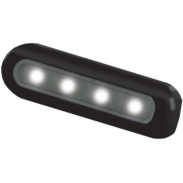 TACO 4-LED Deck Light - Flat Mount - Black Housing