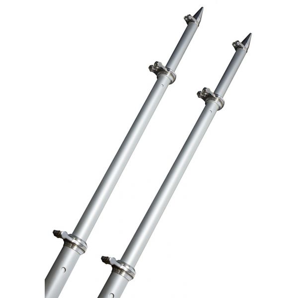 TACO OT-0318HD-VEL 18' Deluxe Outrigger Poles w/ Rollers - Silver