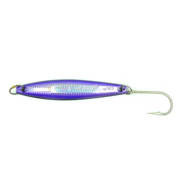 Tady 4/0 Photo Finish Lure - Siwash Hook Purple Silver Mirror