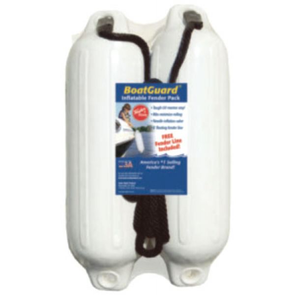 Taylor BoatGuard Inflatable Fender Kit - 22 in. - White - Pair