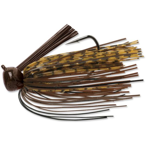 Terminator Weedless Football Jig - 1/2oz - Pumpkin Brown Black