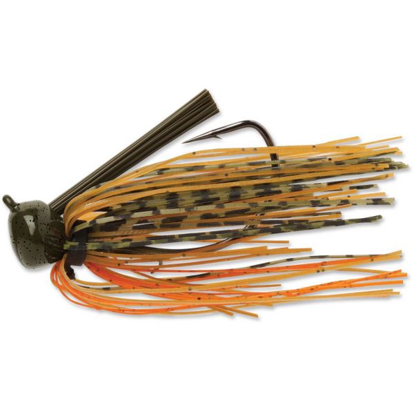 Terminator Weedless Football Jig - 1oz - Green Pumpkin Orange