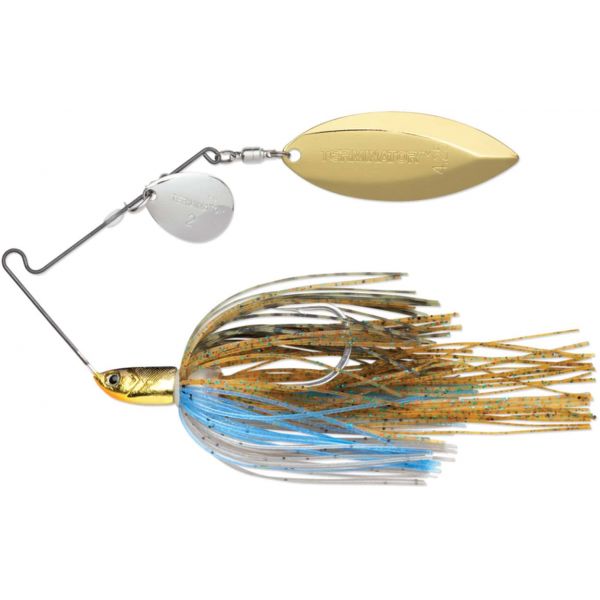 Terminator T12CW T1 Spinnerbait - Colorado/Willow Bluegill Nickel/Gold