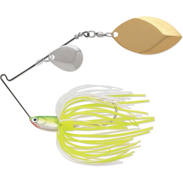 Terminator T1 Spinnerbait - Colorado/Willow Blades White Shad/Gold