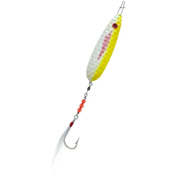 Thundermist SU20-H-700 Uni-Viper Spoon - 3 3/4 in. - Pearl/Chartreuse