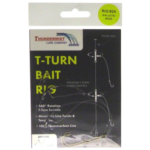 Thundermist T-Turn Bait Rig #2A - Walleye/Bass/Freshwater Gamefish