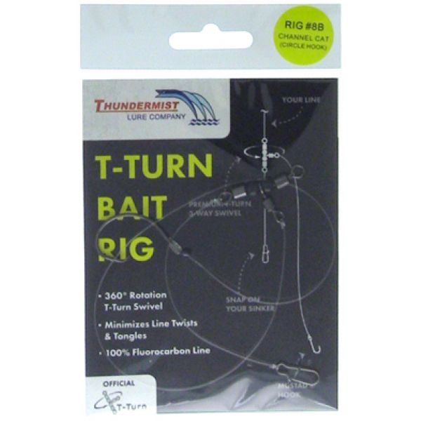 Thundermist T-Turn Bait Rig #8B - Channel catfish (Circle Hook)