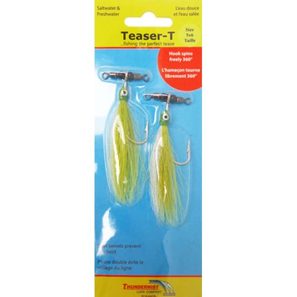 Thundermist Teaser-T Inline Teaser - Medium Chartruese/White