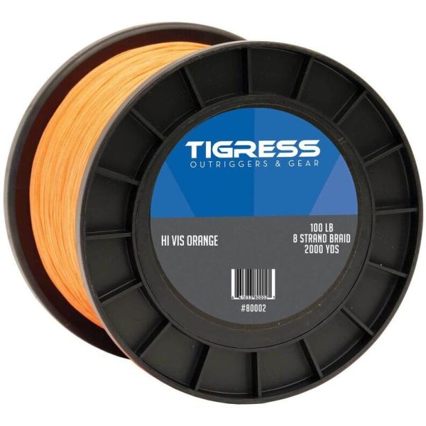 Tigress Kite Braid - 100lb Hi-Vis Orange