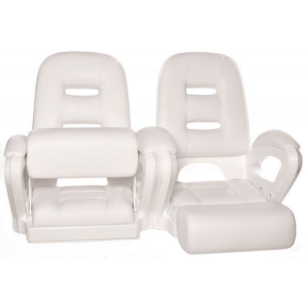 Todd 40-1045DW Miami Double-Wide Helm Seat - Flip-Up Bolster