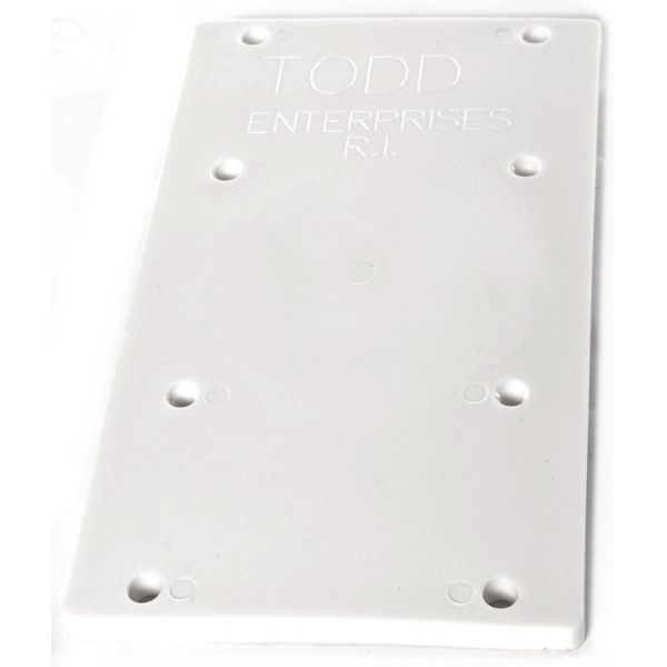 Todd 5202-P Polyethylene Mounting Plate - White Only