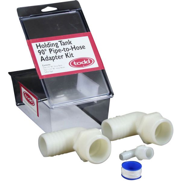 Todd 93-2221 Holding Tank 90 Degree Pipe-to-Hose Adaptor Kit