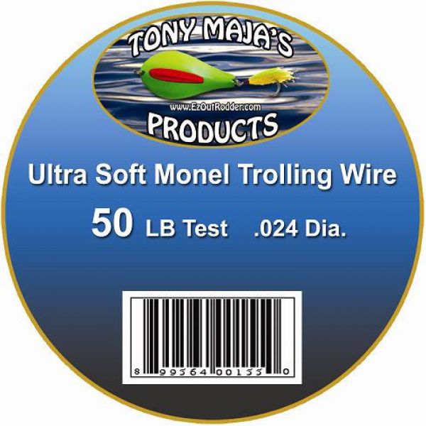Tony Maja Ultra Soft Monel Trolling Wire 50lb 300ft Spool