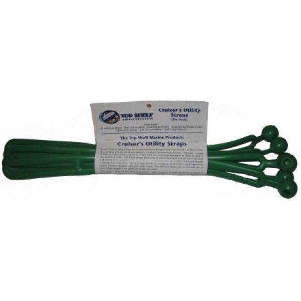 Top Shelf Marine Cruiser's Utility Straps - Green - 6 Pack