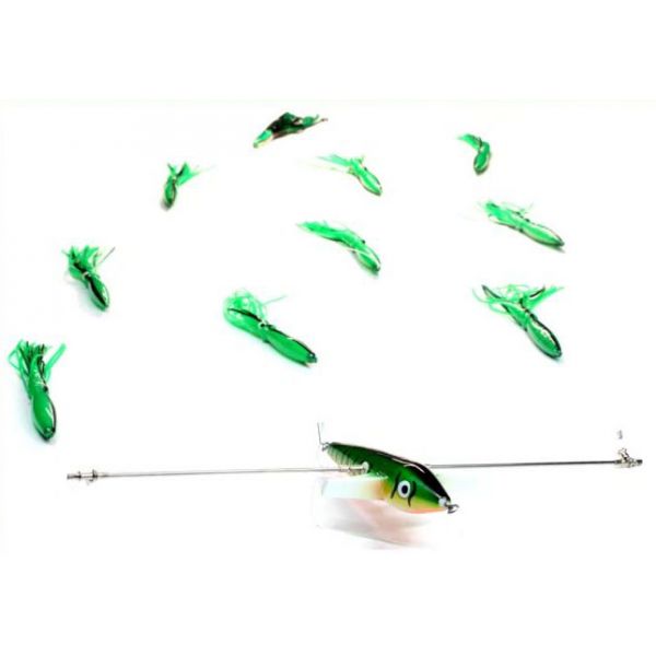 Tormenter Sidewinder Spreader Bar - Left Side - Mackerel Dark Green