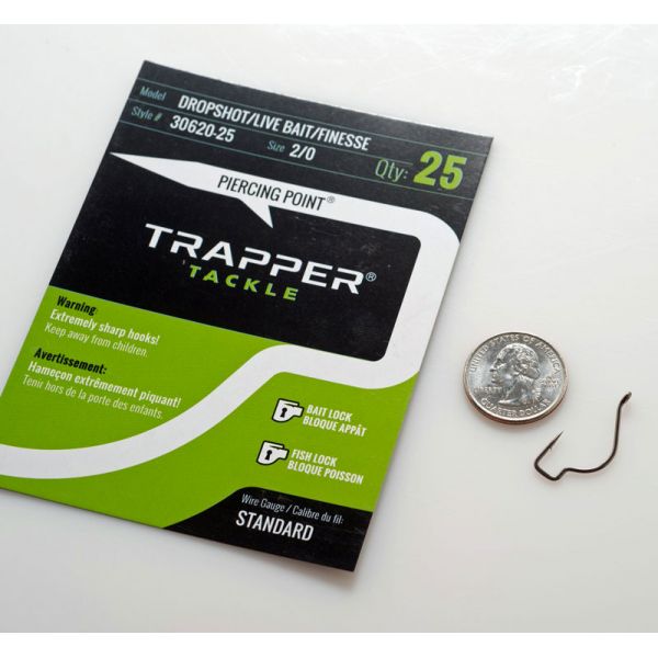 Trapper Tackle Drophshot/Live Bait/Finesse Hook - 2/0 (25 Pack)