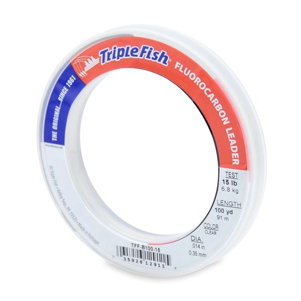 Triple Fish Fluorocarbon Leader 100yds 15lb Test