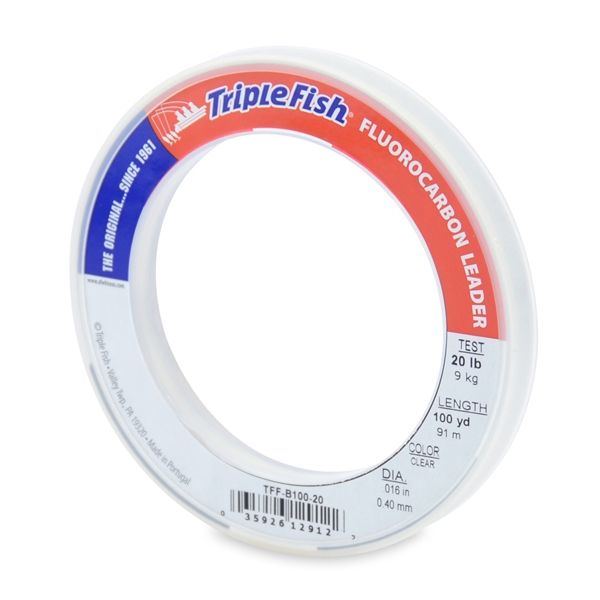 Triple Fish Fluorocarbon Leader 100yds 20lb Test