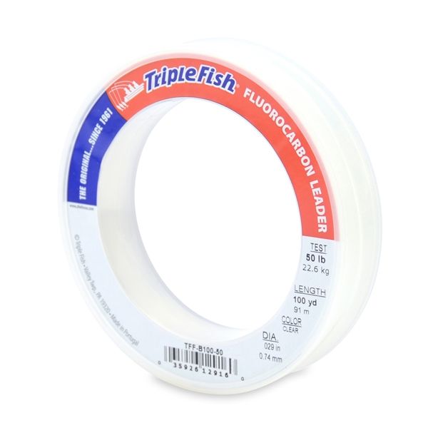 Triple Fish Fluorocarbon Leader 100yds 50lb Test