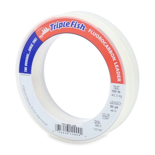 Triple Fish Fluorocarbon Leader 50yds 100lb Test