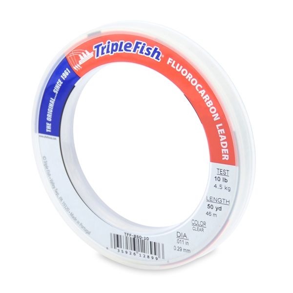 Triple Fish Fluorocarbon Leader 50yds 10lb Test