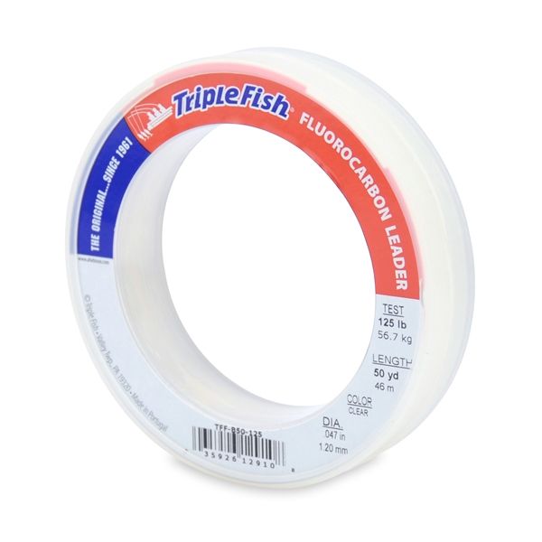 Triple Fish Fluorocarbon Leader 50yds 125lb Test