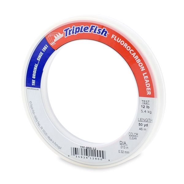 Triple Fish Fluorocarbon Leader 50yds 12lb Test