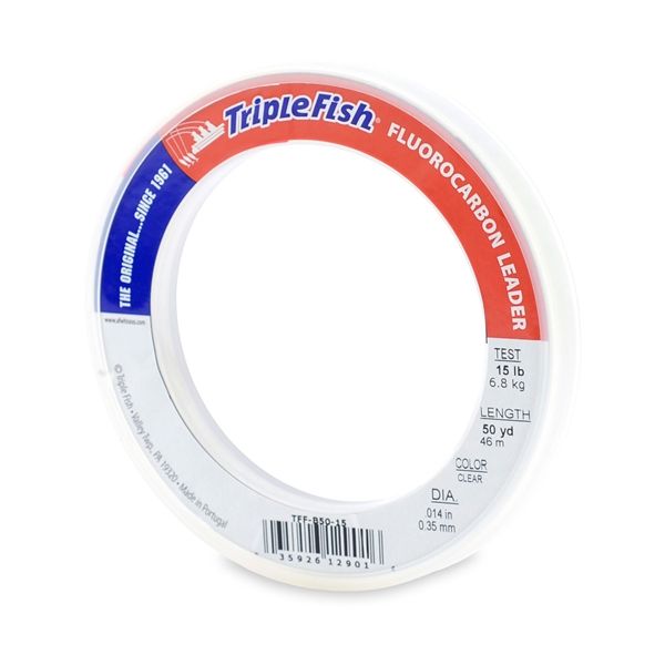 Triple Fish Fluorocarbon Leader 50yds 15lb Test