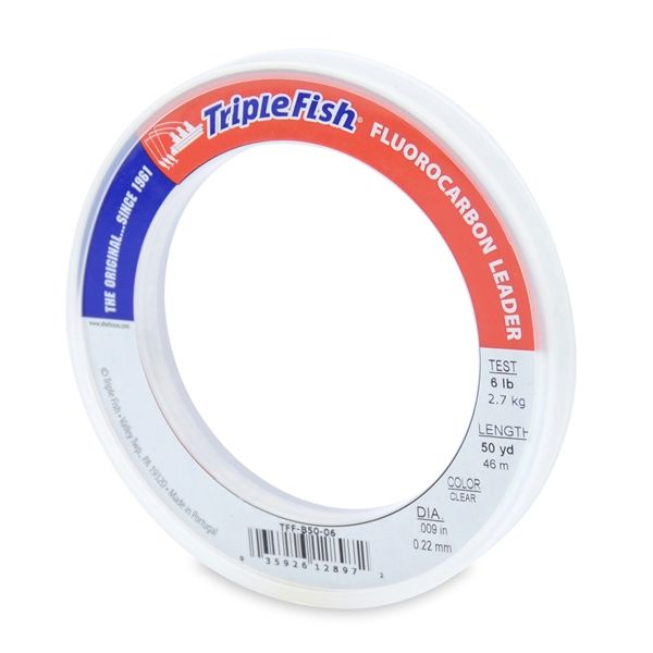 Triple Fish Fluorocarbon Leader 50yds 6lb Test