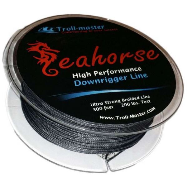 Troll-Master Seahorse Downrigger Braided Line - 300ft - Black