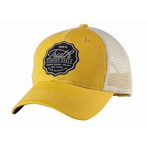 Truth Reels Mesh Trucker Hat Yellow/Stone
