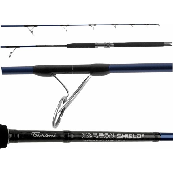 Tsunami Carbon Shield II Boat Spinning Rods