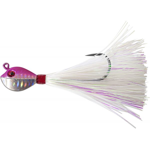 Tsunami Fluke Mania Mylar Jig - 1 1/2oz - Pink/White/Mylar