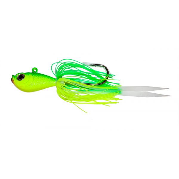 Tsunami Silicone Skirt Jig - 1.5oz - Green/Chartreuse