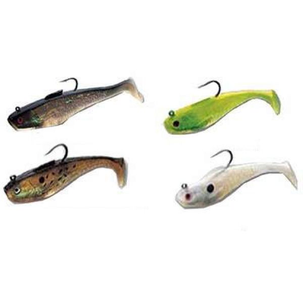 Tsunami SS5 Soft Bait Swim Shad Lure 4-Golden Bunker w/ Spots