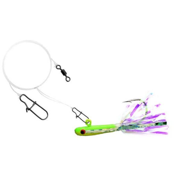 Tsunami Glass Minnow Teaser Rig - Green Chartreuse / Yellow